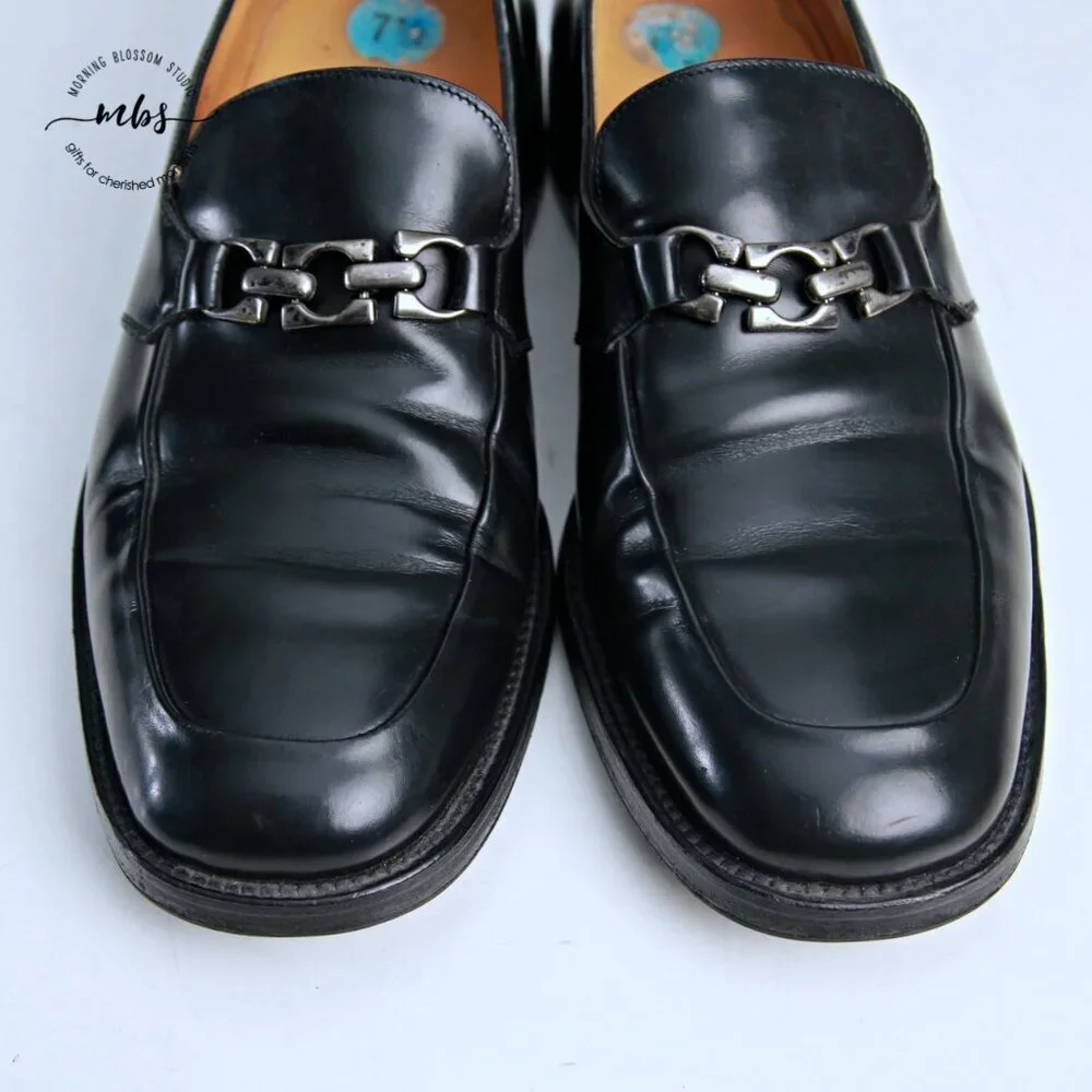 To‎ Boot New York Leather Dress Shoes Black Men 7.5